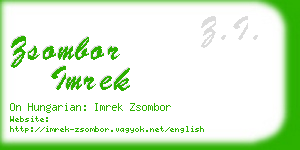 zsombor imrek business card